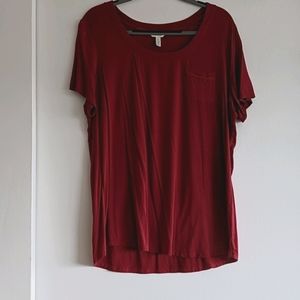 Red pajama/comfy t-shirt